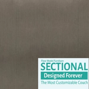 Sectional Standard Side Cover - Taupe Combed Chenille - Floor Model - Picture 1 of 2