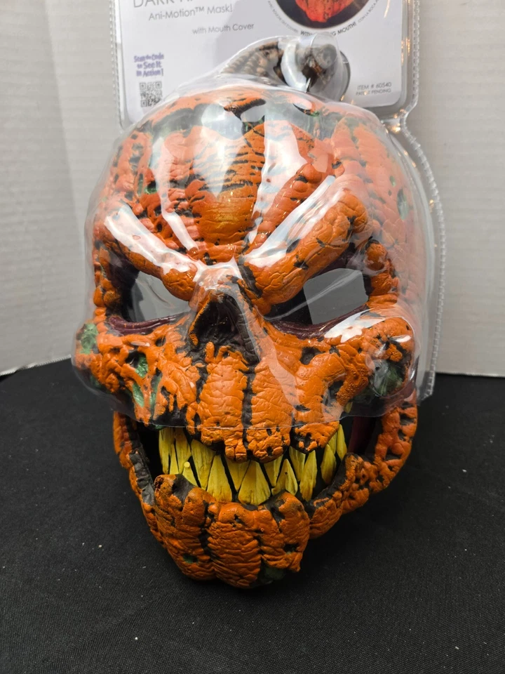 Dark Harvest Pumpkin Ani-Motion Mask Halloween California Costume Collection NEW - Image 1 of 4
