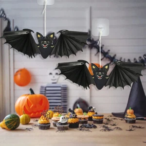 1/2/3X Halloween Paper Bat Hanging Ornament Props for Halloween Party Decoration - Picture 1 of 11