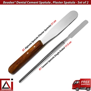 Dentist Plaster & Alginate Mixing Spatula Cement Spatula Technicians Tools 2 pcs - Picture 1 of 5