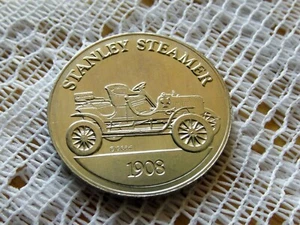 FICHA DE COCHE ANTIGUA STANLEY SUNOCO 1908 * FICHA DE GASOLINERA - Imagen 1 de 2