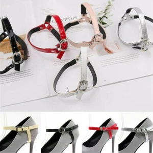 2pz Cinghie per Scarpe in Pelle Fascia per Tenere Scarpe Tacchi Alti Sciolti Staccabili - Foto 1 di 17