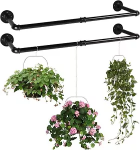 Kleiderstange 80-200CM Schwerlast Garderobenstange Industrie Garderobe für Wand - Bild 1 von 20