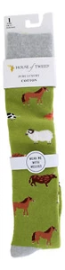 House Of Tweed Damen Farmyard grün Luxus Premium Gummistiefel Welly Wadensocken - Bild 1 von 2