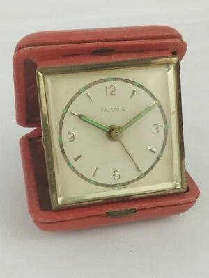 Réveil De Voyage Vintage Famous fonctionne - Photo 1/4