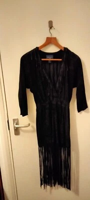 Jimmy Choo for H&M Black Suede Fringe Dress Medium Size - Image 1 of 4