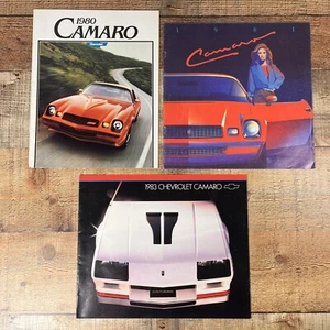 Folleto vintage de concesionario de ventas Chevy Camaro Chevrolet lote de 3 años 80 - Imagen 1 de 9