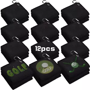 12 Pcs Golf Towel Bulk for Golf Bags 16'' x 16'' Microfiber Fabric Golf Towel... - Picture 1 of 7
