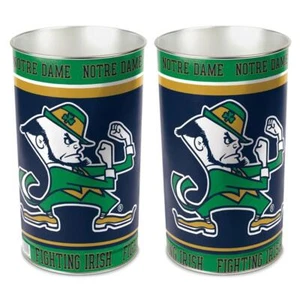 Notre Dame Fighting Irish 15 Zoll Metall Papierkorb [NEU] NCAA Mülleimer Müll - Bild 1 von 1