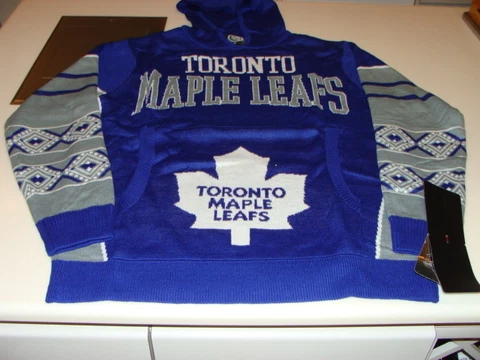 NHL Hockey Toronto Maple Leafs Christmas Ugly Sweater Hoodie Patchworks Large Cover