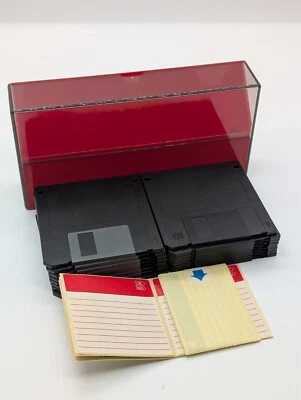 Diskettenbox Digit + 16xHD 3,5" Disketten full black NOS + 20xDiskettenlabel - Bild 1 von 4