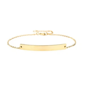 Personalisiertes Armband mit Gravur Edelstahl | 14K Gold vergoldet Namensarmband - Bild 1 von 14