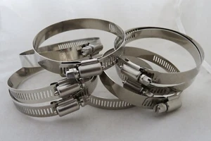 8x Edelstahl Schlauchschellen Rohrschellen - 59mm - 82mm - Jubiläumstyp - britischer Typ - Bild 1 von 1