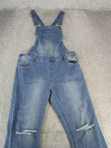 Lulus Denim Overalls Womens Large Blue Cotton New - Picture 1 of 13