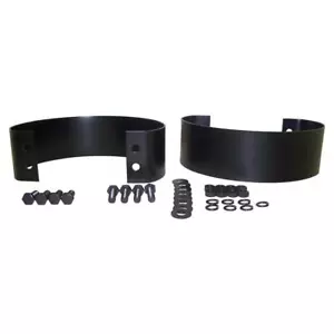 Crown Automotive Bumper Guard Black Steel Set of 2 5355457K - Picture 1 of 2