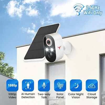 ALL-IN-ONE_EMPORIUM Camara De Seguridad Solar HD Wifi Inalambrica Con Vision Nocturna Para Exterior