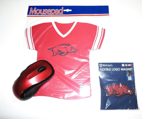 ARKANSAS RAZORBACKS, MOUSEPAD & FLEXIBLE MAGNET CLOSEOUT PACKAGE FROM KOLDER Cover