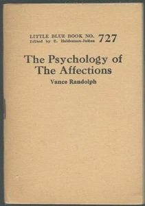 Psychology of the Affections Vance Randolph Little Blue Book #727 Haldeman - Imagen 1 de 1