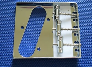 NEW Vintage 3 Saddle BRIDGE for USA Fender Telecaster Tele 10.8mm Space Chrome - Bild 1 von 5