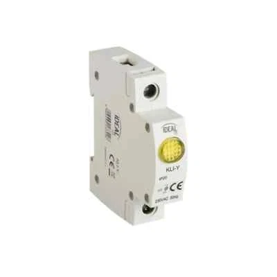 KANLUX lampada spia led presenza rete da quadro barra din luce gialla