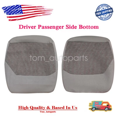 For 94-97 Ford F250 F350 XLT Driver Passenger Bottom Cloth Seat Cover Gray New - Image 1 of 4