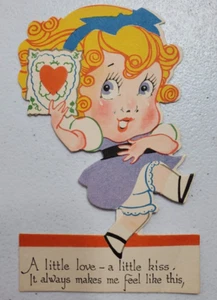 Linda pequeña tarjeta vintage 1929 con su sobre - Imagen 1 de 3