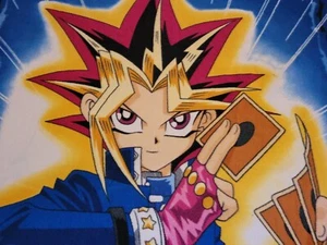 Vintage Yu-Gi-Oh Throw Blanket 1996 Kazuki Takahashi 2 Sided Anime Fleece 63x47 - Picture 1 of 7