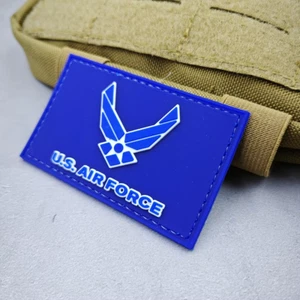 United States Air Force PVC Hook and Loop Patch 2"x3" Military American Owned - Bild 1 von 2