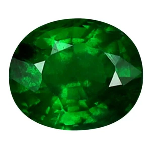 0.75 ct Terrific Oval Cut (6 x 5 mm) Un-Heated Green Tsavorite Garnet Gemstone - Picture 1 of 1
