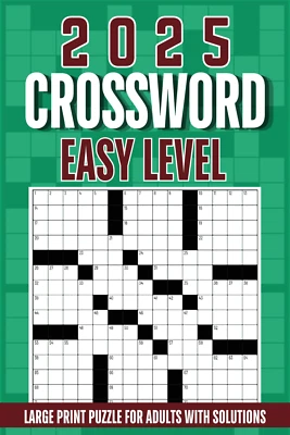 2025 Easy Crossword Puzzle Book for Adults Seniors Large Print Brain Exercises P - image 1 of 4