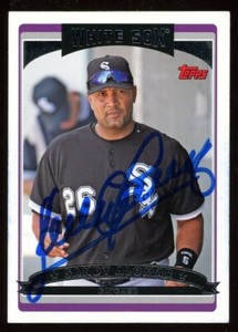 2006 Topps SANDY ALOMAR JR Signed Card autograph INDIANS WHITE SOX PADRES