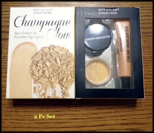 Neu im Karton City Color 2-teiliges Set Chanpagne Glow schimmernde Creme & Puder Highlighter - Bild 1 von 3