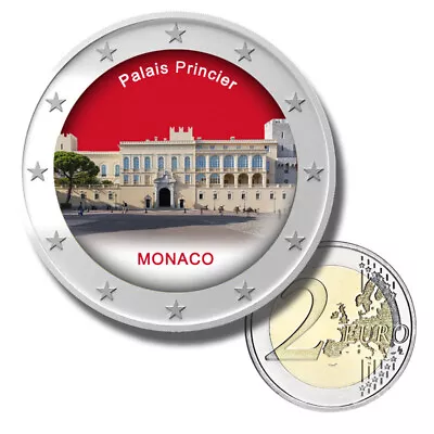 2 Euro Coloured Coin Monaco Palais Princier - Uncirculated Color €2 Coin - Image 1 of 4