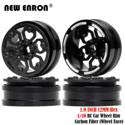 Offset +0.35mm Carbon Fiber 1.9 Wheel Rim Beadlock for 1/10 RC4WD F350 AXI03007 - Image 1 of 4