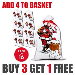 16 x Giant Santa Sacks Stocking Christmas Extra Large Xmas Gift Kids Present Bag - Picture 1 of 8