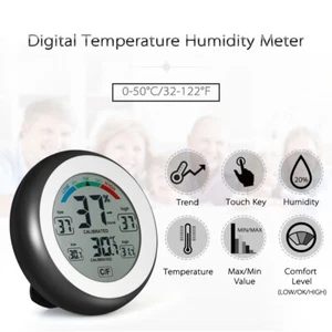 20-95%RH Desktop Digital Thermometer Hygrometer Temperature Humidity Meter Q7Q9 - Picture 1 of 12