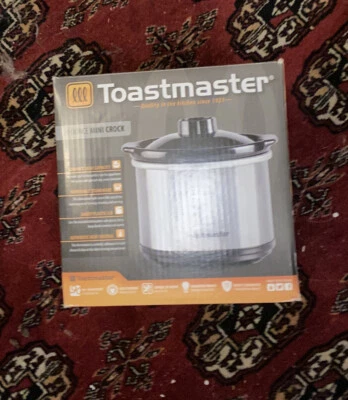 Toastmaster Mini Crock 20 oz queso/salsas gres acero inoxidable caja abierta Foto 1 de 4
