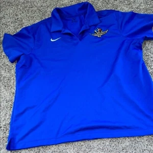Damen XL Indianapolis Motor Speedway Racing Polo blau Knopf weich Nike - Bild 1 von 7