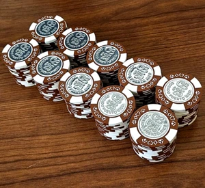Lot 100 NEW80s CERROMAR BEACH CBH $25a COIN Casino chip DORADO Puerto Rico poker - Picture 1 of 7