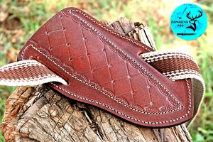 CUSTOM HANDMADE GRAVIERTE LEDERSCHEIDE FÜR FIX BLADE MESSER SURVIVAL EDC 911 - Bild 1 von 5