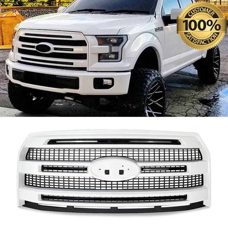 For 2015 2016 2017 Ford F-150 F150 Oxford White Front Grille W/O Camera Hole New - Image 1 of 4