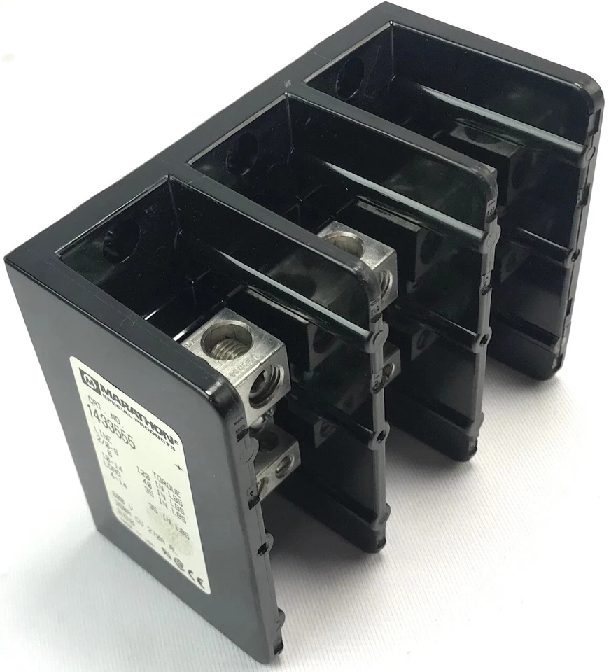 Marathon Special Product 1433555 Power Block 350A 3P 14-2/0Awg Pri. 14-4Awg Sec. - Image 1 of 3