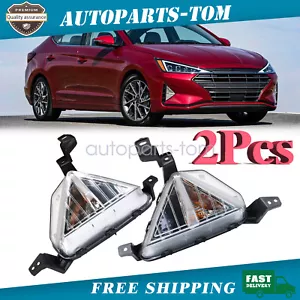 For 2019-2020 Hyundai Elantra Sedan Front Bumper Fog Lights Driver Lights Pair - Picture 1 of 7