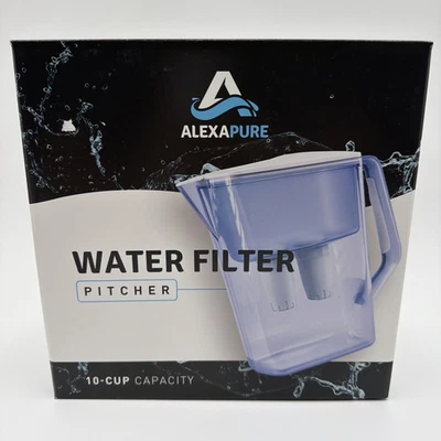 Alexapure 10 Cup Pitcher Water Filtration System BPA Free New - Image 1 of 4