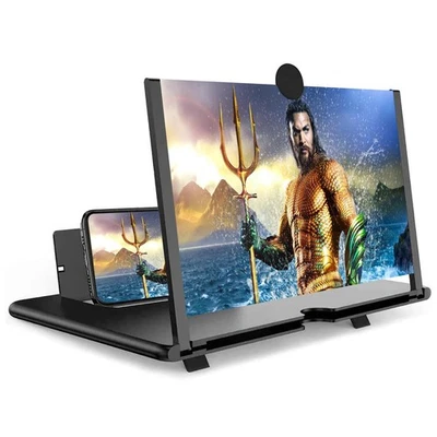 16 Inch Smartphone Screen Magnifier 3D HD Foldable Amplifier Phone Stand with... - Image 1 of 4