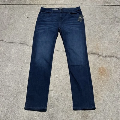 7 For All Mankind Luxe Performance Plus Slimmy Tapered Jeans Mens 38x33 Modern - Image 1 of 4