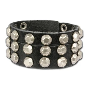 SilberDream Lederarmband Nieten Mann schwarz Leder Armband LAP128S - Bild 1 von 7