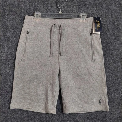 Shorts Polo Ralph Lauren Masculino Pequeno Cinza Clássico Cordão Zíper Toque Macio - Imagem 1 de 4