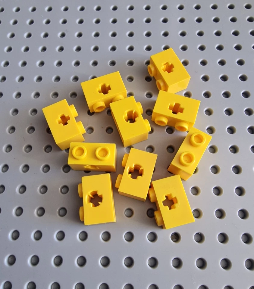 LEGO Technik Technic Lochstein Kreuz 1x2 Gelb 10 Stück Yellow Brick 32064 R3 - Bild 1 von 1