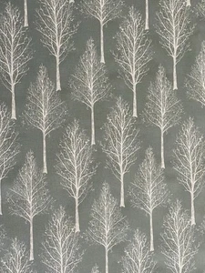 Artistic Forest Leaves Linen-Look Cotton Fabric for Curtains Drapery Home Decor - Picture 1 of 11